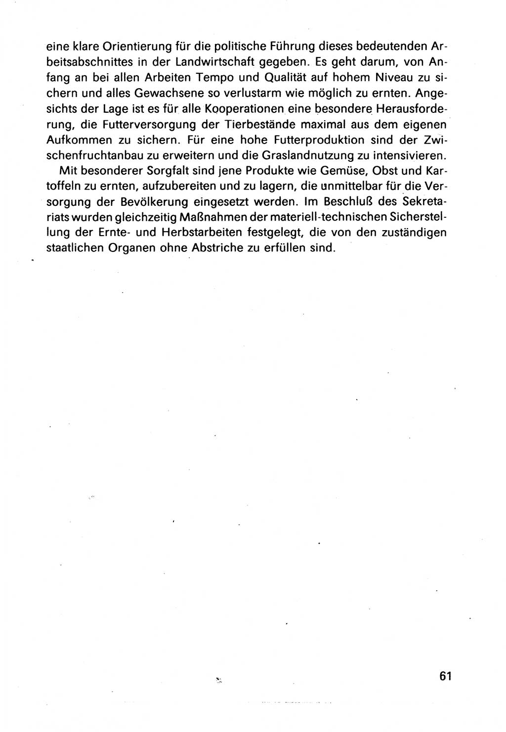 Bericht des Politbüros (PB) an das Zentralkomitee (ZK) der SED (Sozialistische Einheitspartei Deutschlands) [Deutsche Demokratische Republik (DDR)], 8. Tagung des Zentralkomitees des ZK der SED 1989, Seite 61 (Ber. PB ZK SED 8. Tg. DDR 1989, S. 61)