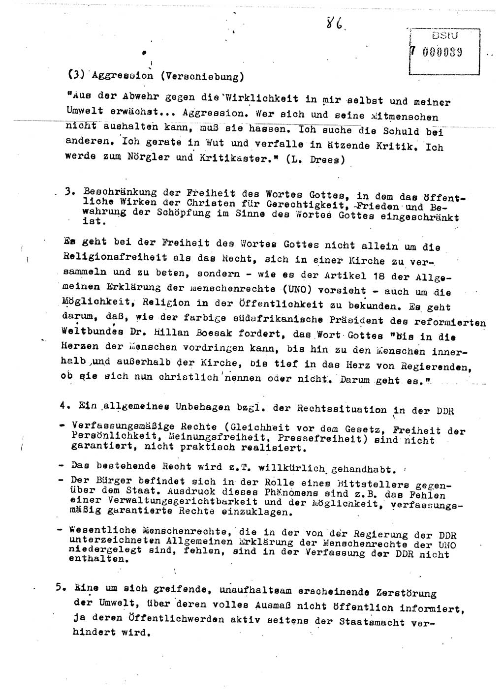 Diplomarbeit Major Günter Müller (HA Ⅸ/9), Ministerium für Staatssicherheit (MfS) [Deutsche Demokratische Republik (DDR)], Juristische Hochschule (JHS), Vertrauliche Verschlußsache (VVS) o001-402/89, Potsdam 1989, Seite 86 (Dipl.-Arb. MfS DDR JHS VVS o001-402/89 1989, S. 86)