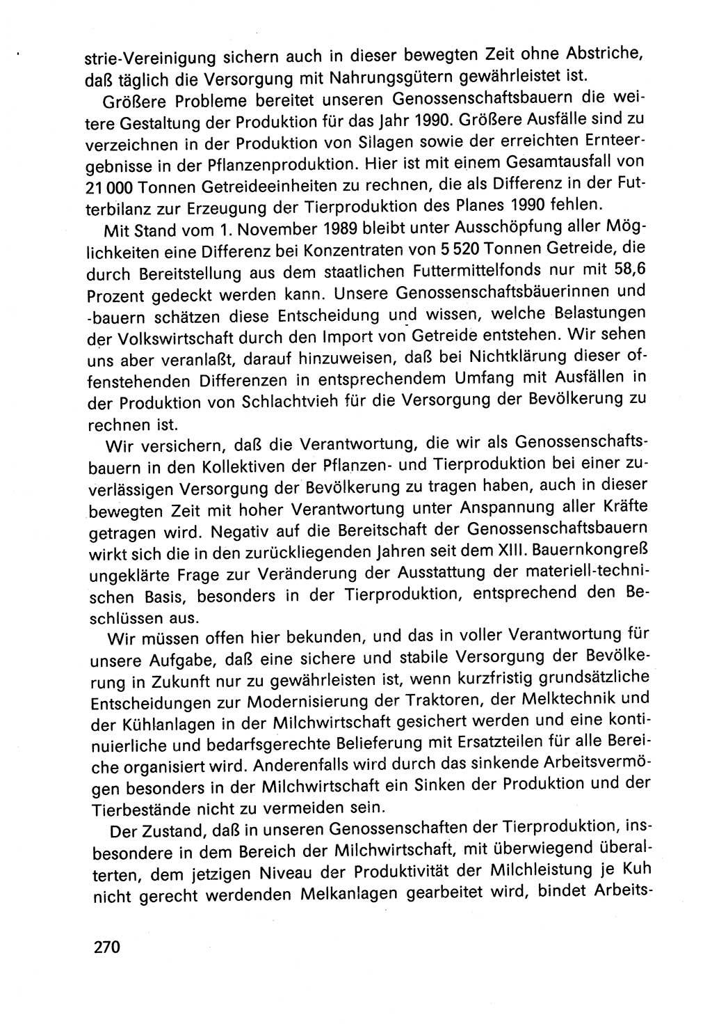 Diskussionsbeiträge, 10. Tagung des ZK (Zentralkomitee) der SED (Sozialistische Einheitspartei Deutschlands) [Deutsche Demokratische Republik (DDR)] 1989, Seite 270 (Disk.-Beitr. 10. Tg. ZK SED DDR 1989, S. 270)