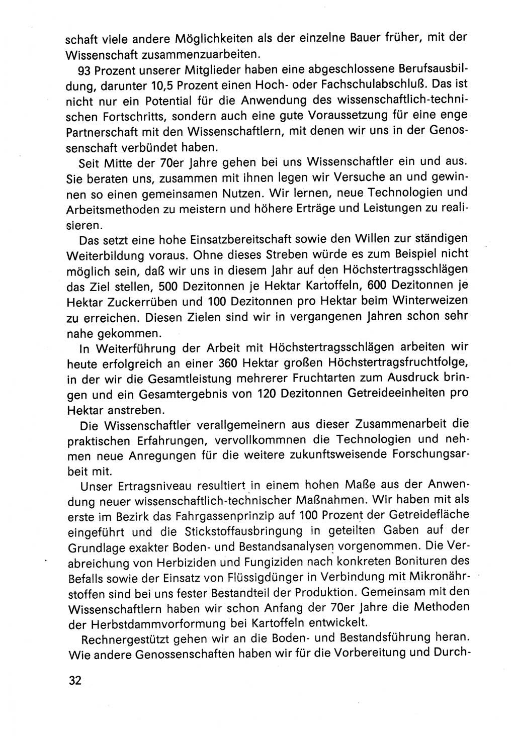 Diskussionsreden, 8. Tagung des ZK (Zentralkomitee) der SED (Sozialistische Einheitspartei Deutschlands) [Deutsche Demokratische Republik (DDR)] 1989, Seite 32 (Disk.-Red. 8. Tg. ZK SED DDR 1989, S. 32)