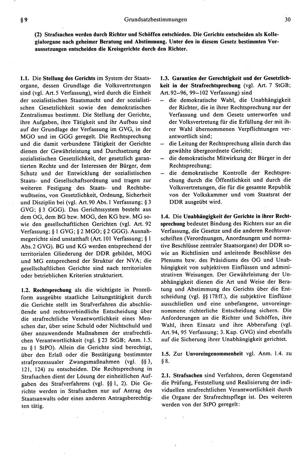 Strafprozeßrecht der DDR (Deutsche Demokratische Republik), Kommentar zur Strafprozeßordnung (StPO) 1989, Seite 30 (Strafprozeßr. DDR Komm. StPO 1989, S. 30)