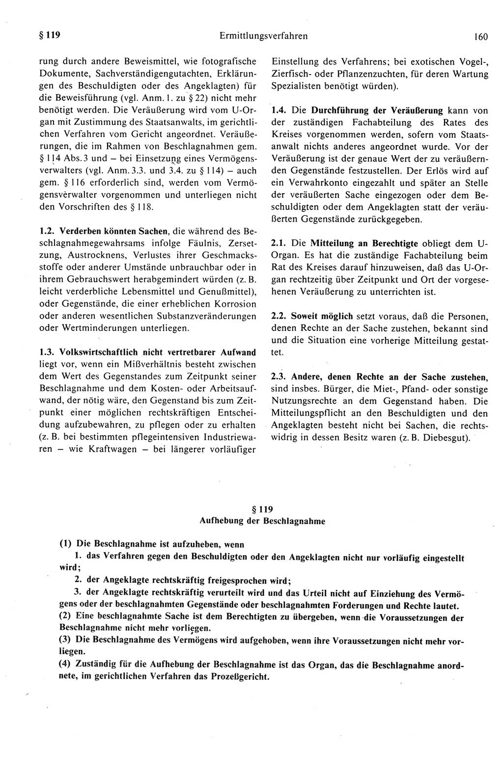 Strafprozeßrecht der DDR (Deutsche Demokratische Republik), Kommentar zur Strafprozeßordnung (StPO) 1989, Seite 160 (Strafprozeßr. DDR Komm. StPO 1989, S. 160)