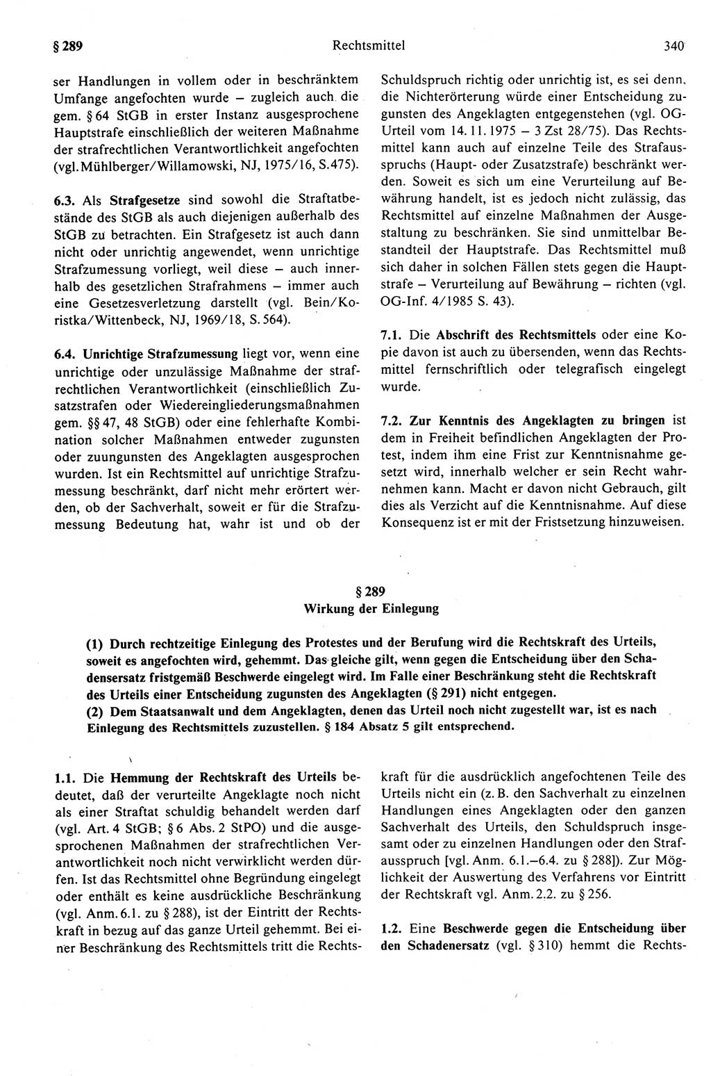Strafprozeßrecht der DDR (Deutsche Demokratische Republik), Kommentar zur Strafprozeßordnung (StPO) 1989, Seite 340 (Strafprozeßr. DDR Komm. StPO 1989, S. 340)