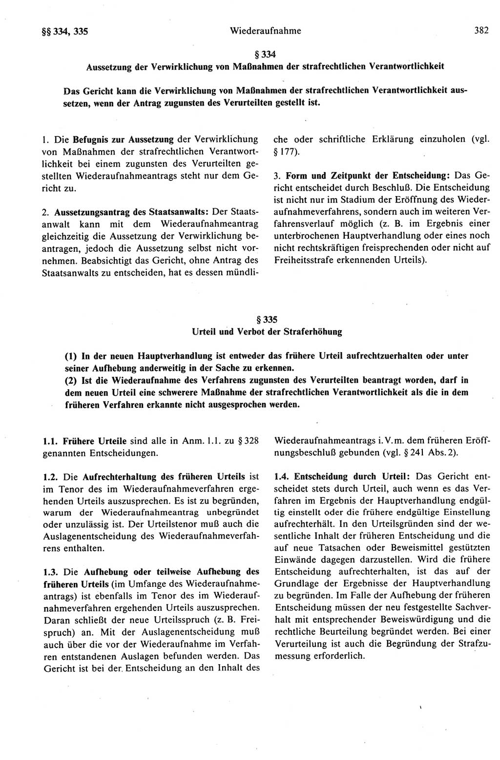 Strafprozeßrecht der DDR (Deutsche Demokratische Republik), Kommentar zur Strafprozeßordnung (StPO) 1989, Seite 382 (Strafprozeßr. DDR Komm. StPO 1989, S. 382)