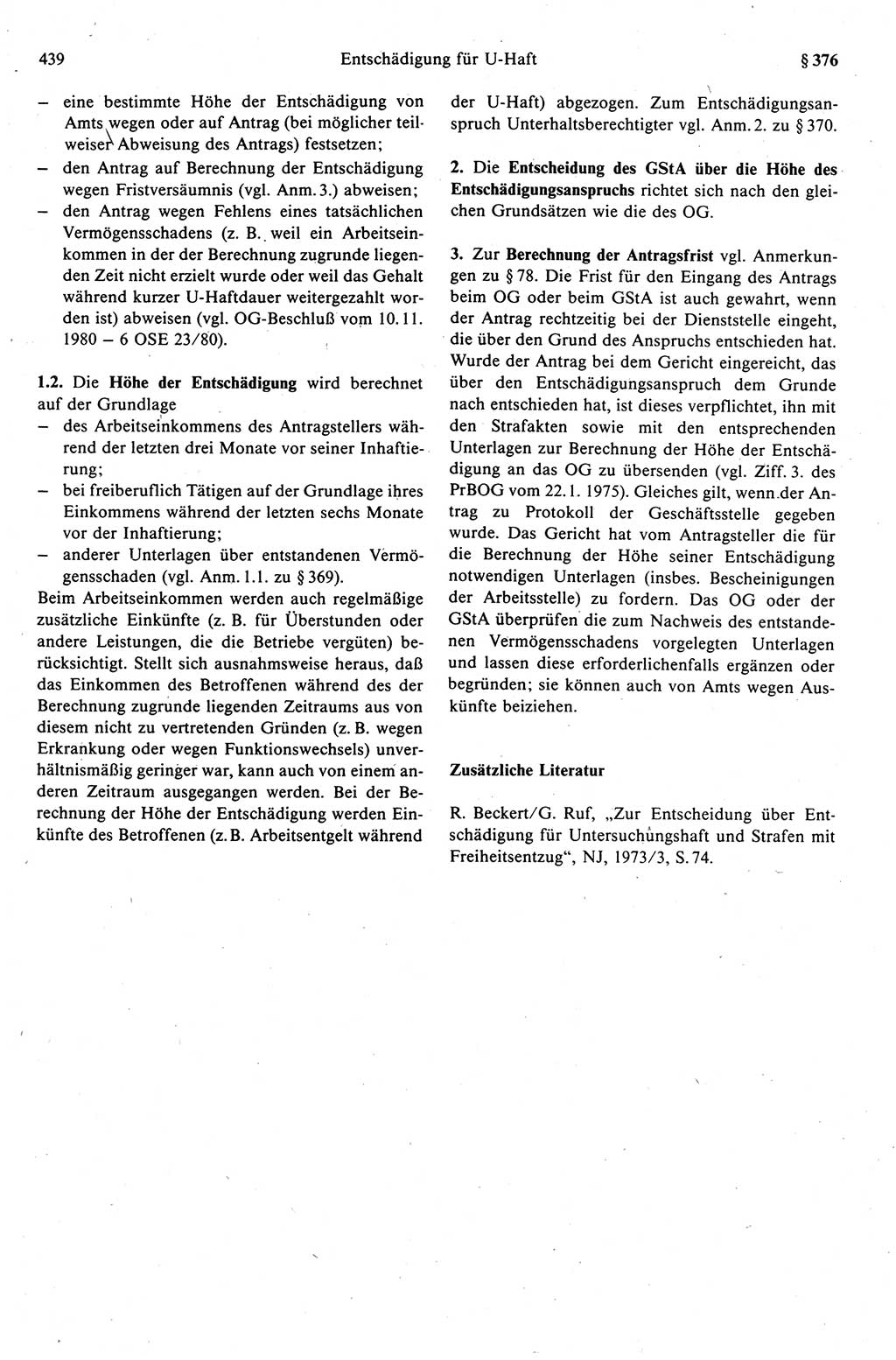 Strafprozeßrecht der DDR (Deutsche Demokratische Republik), Kommentar zur Strafprozeßordnung (StPO) 1989, Seite 439 (Strafprozeßr. DDR Komm. StPO 1989, S. 439)