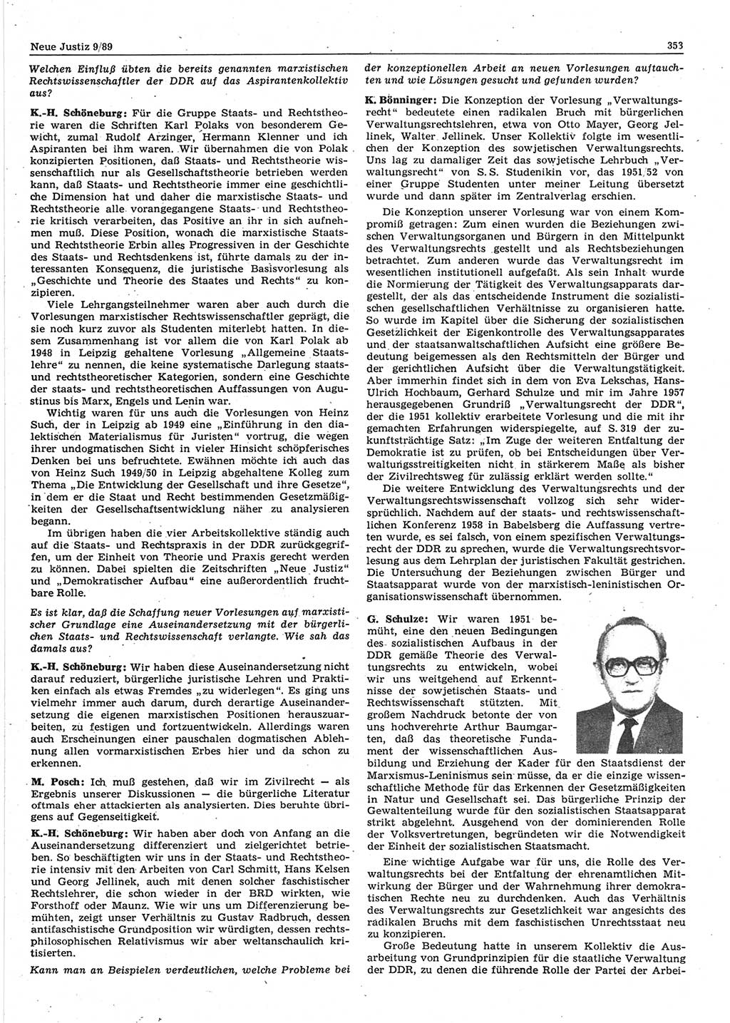 Neue Justiz (NJ), Zeitschrift für sozialistisches Recht und Gesetzlichkeit [Deutsche Demokratische Republik (DDR)], 43. Jahrgang 1989, Seite 353 (NJ DDR 1989, S. 353)