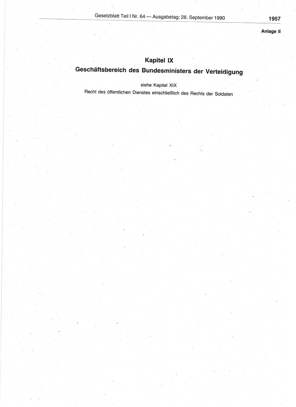 Gesetzblatt (GBl.) der Deutschen Demokratischen Republik (DDR) Teil Ⅰ 1990, Seite 1957 (GBl. DDR Ⅰ 1990, S. 1957)