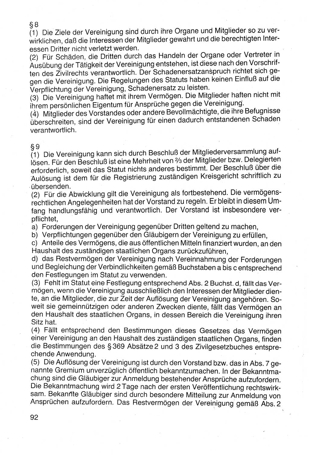Politische Parteien und Bewegungen der DDR (Deutsche Demokratische Republik) über sich selbst 1990, Seite 92 (Pol. Part. Bew. DDR 1990, S. 92)