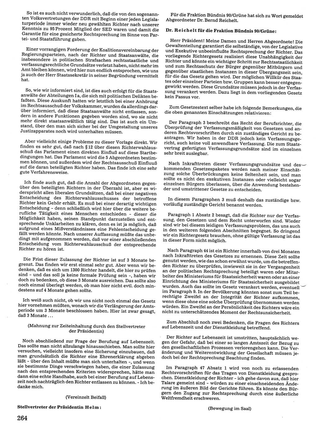 Tagungen der Volkskammer (VK) der Deutschen Demokratischen Republik (DDR), 10. Wahlperiode 1990, Seite 264 (VK. DDR 10. WP. 1990, Prot. Tg. 1-38, 5.4.-2.10.1990, S. 264)