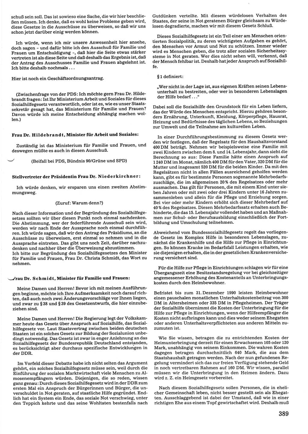 Tagungen der Volkskammer (VK) der Deutschen Demokratischen Republik (DDR), 10. Wahlperiode 1990, Seite 389 (VK. DDR 10. WP. 1990, Prot. Tg. 1-38, 5.4.-2.10.1990, S. 389)