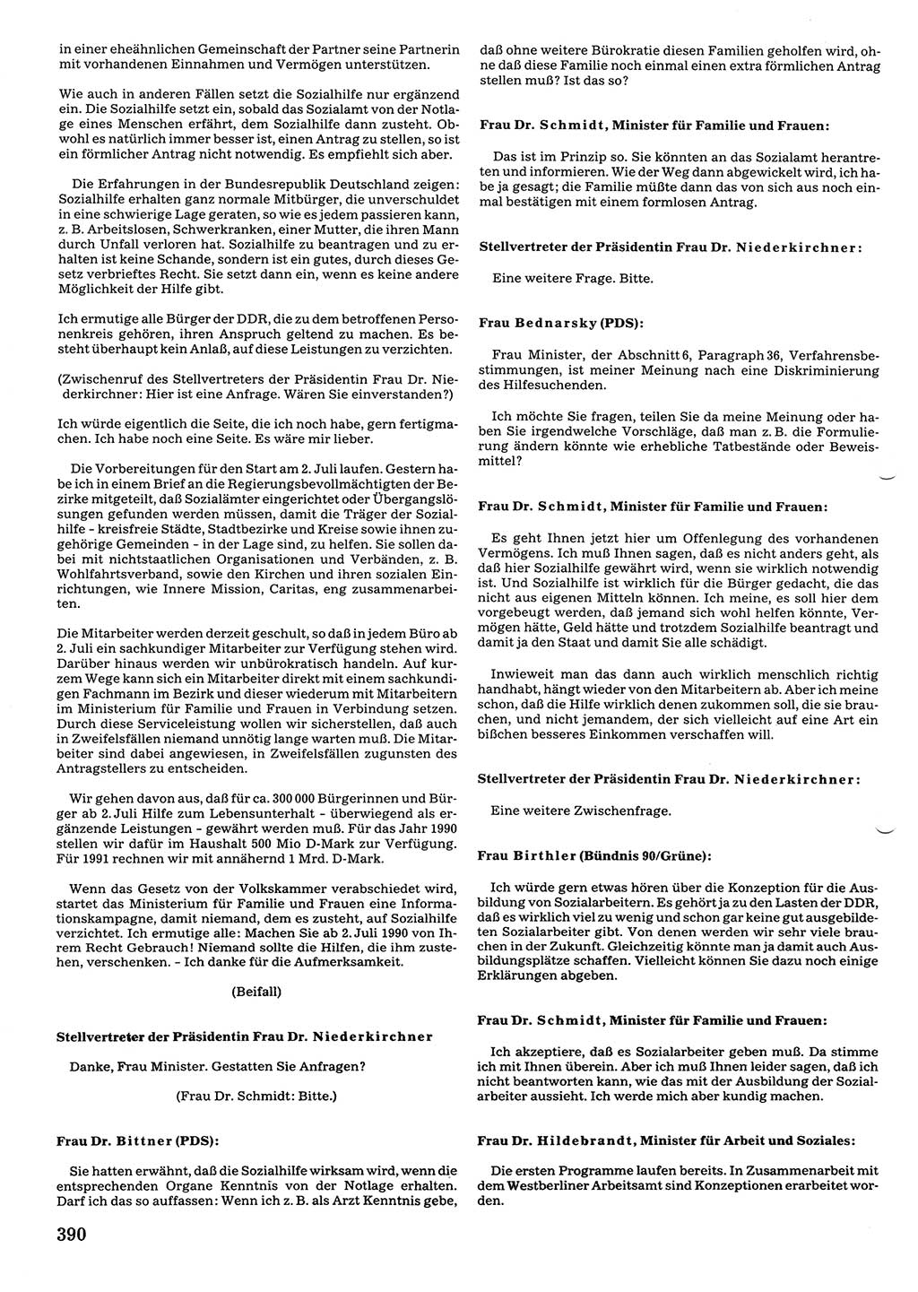 Tagungen der Volkskammer (VK) der Deutschen Demokratischen Republik (DDR), 10. Wahlperiode 1990, Seite 390 (VK. DDR 10. WP. 1990, Prot. Tg. 1-38, 5.4.-2.10.1990, S. 390)