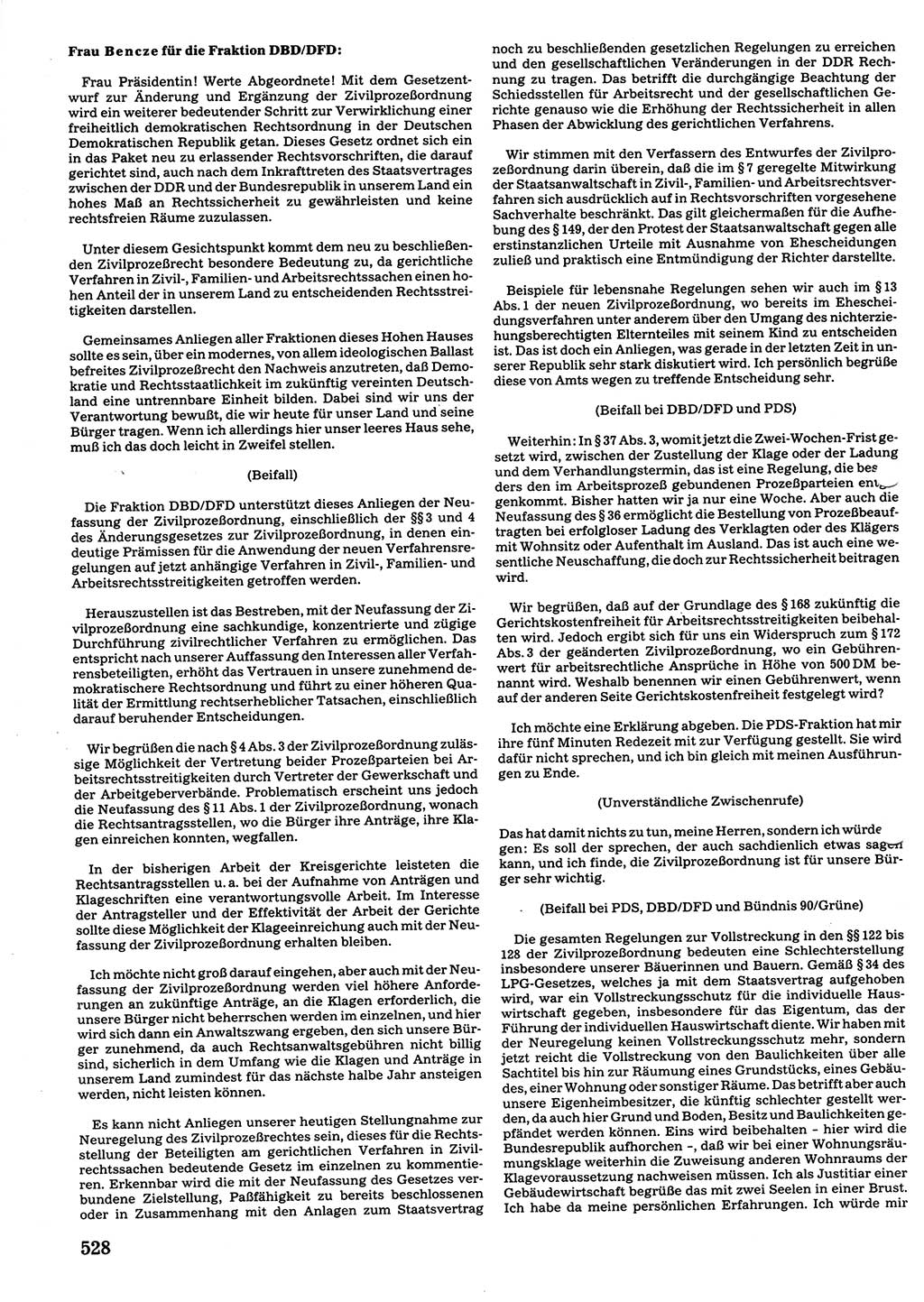 Tagungen der Volkskammer (VK) der Deutschen Demokratischen Republik (DDR), 10. Wahlperiode 1990, Seite 528 (VK. DDR 10. WP. 1990, Prot. Tg. 1-38, 5.4.-2.10.1990, S. 528)