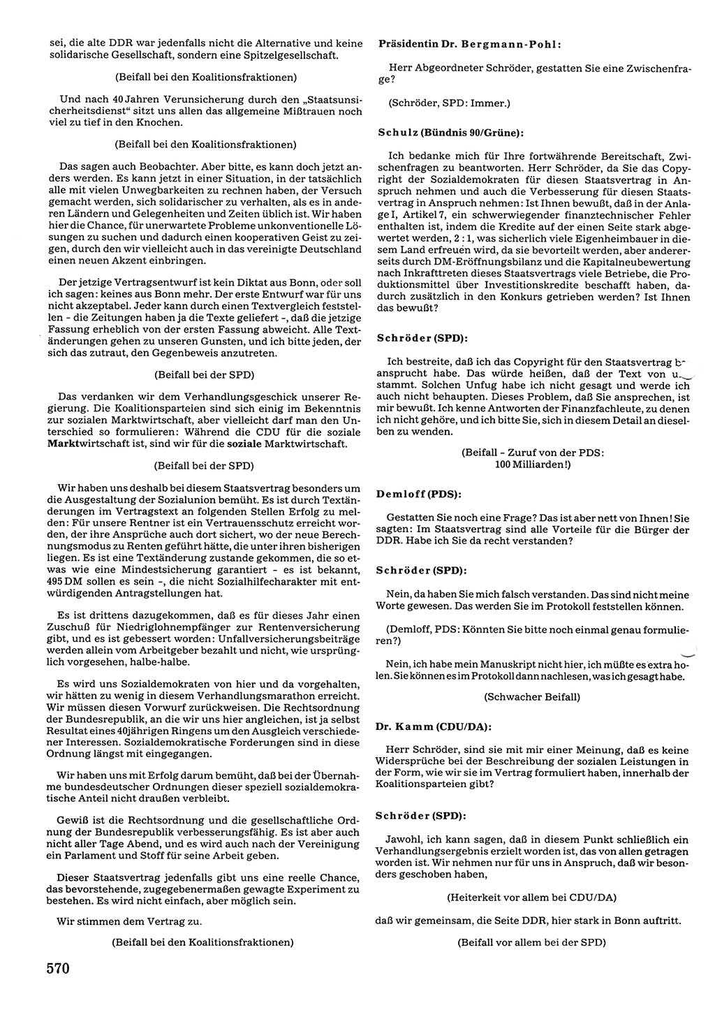 Tagungen der Volkskammer (VK) der Deutschen Demokratischen Republik (DDR), 10. Wahlperiode 1990, Seite 570 (VK. DDR 10. WP. 1990, Prot. Tg. 1-38, 5.4.-2.10.1990, S. 570)