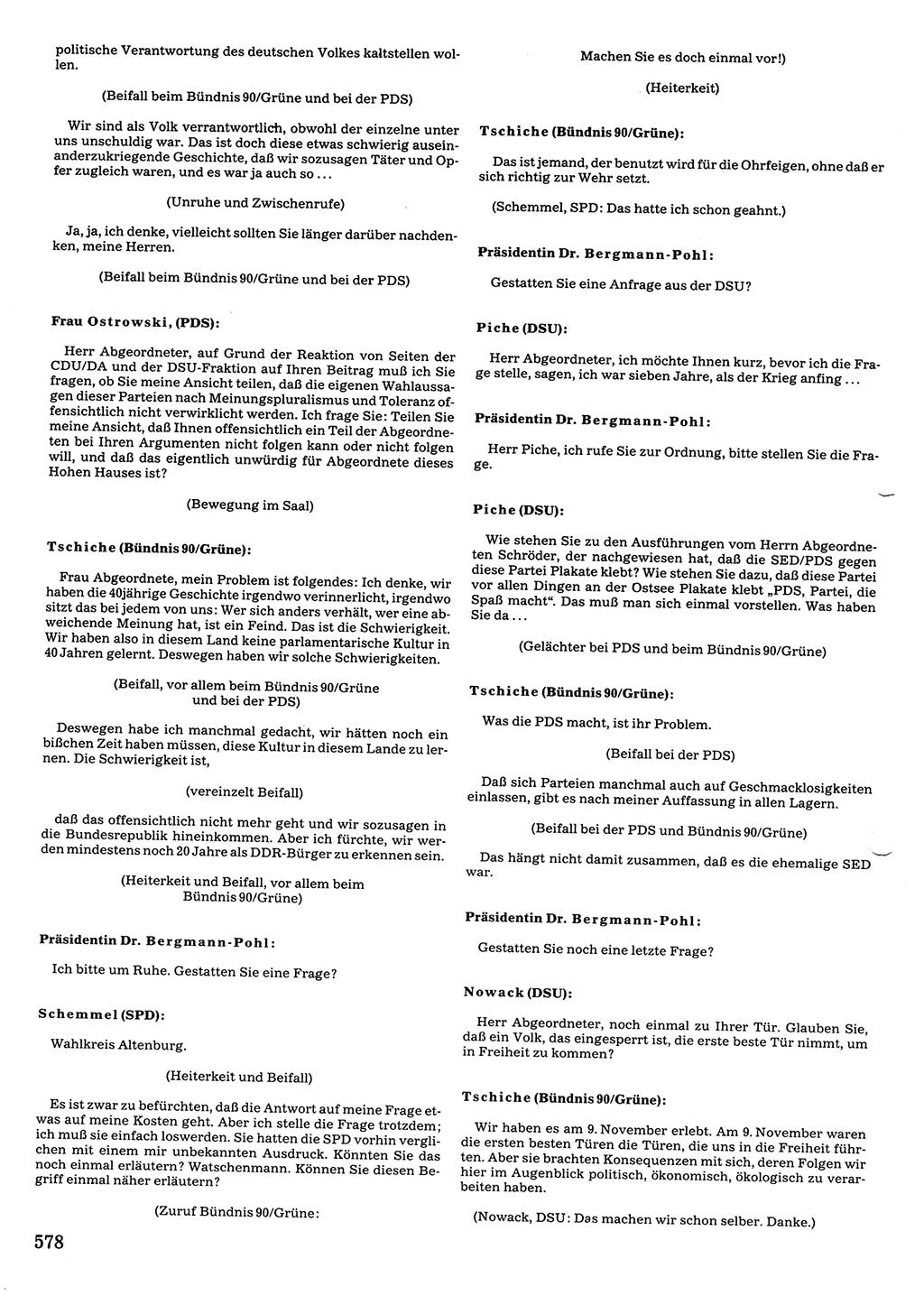 Tagungen der Volkskammer (VK) der Deutschen Demokratischen Republik (DDR), 10. Wahlperiode 1990, Seite 578 (VK. DDR 10. WP. 1990, Prot. Tg. 1-38, 5.4.-2.10.1990, S. 578)