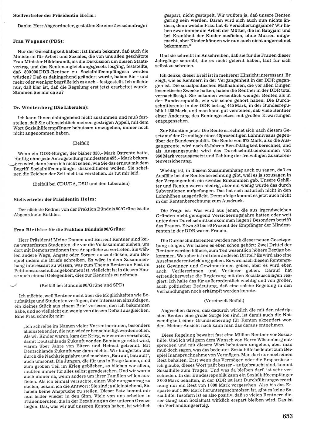 Tagungen der Volkskammer (VK) der Deutschen Demokratischen Republik (DDR), 10. Wahlperiode 1990, Seite 653 (VK. DDR 10. WP. 1990, Prot. Tg. 1-38, 5.4.-2.10.1990, S. 653)