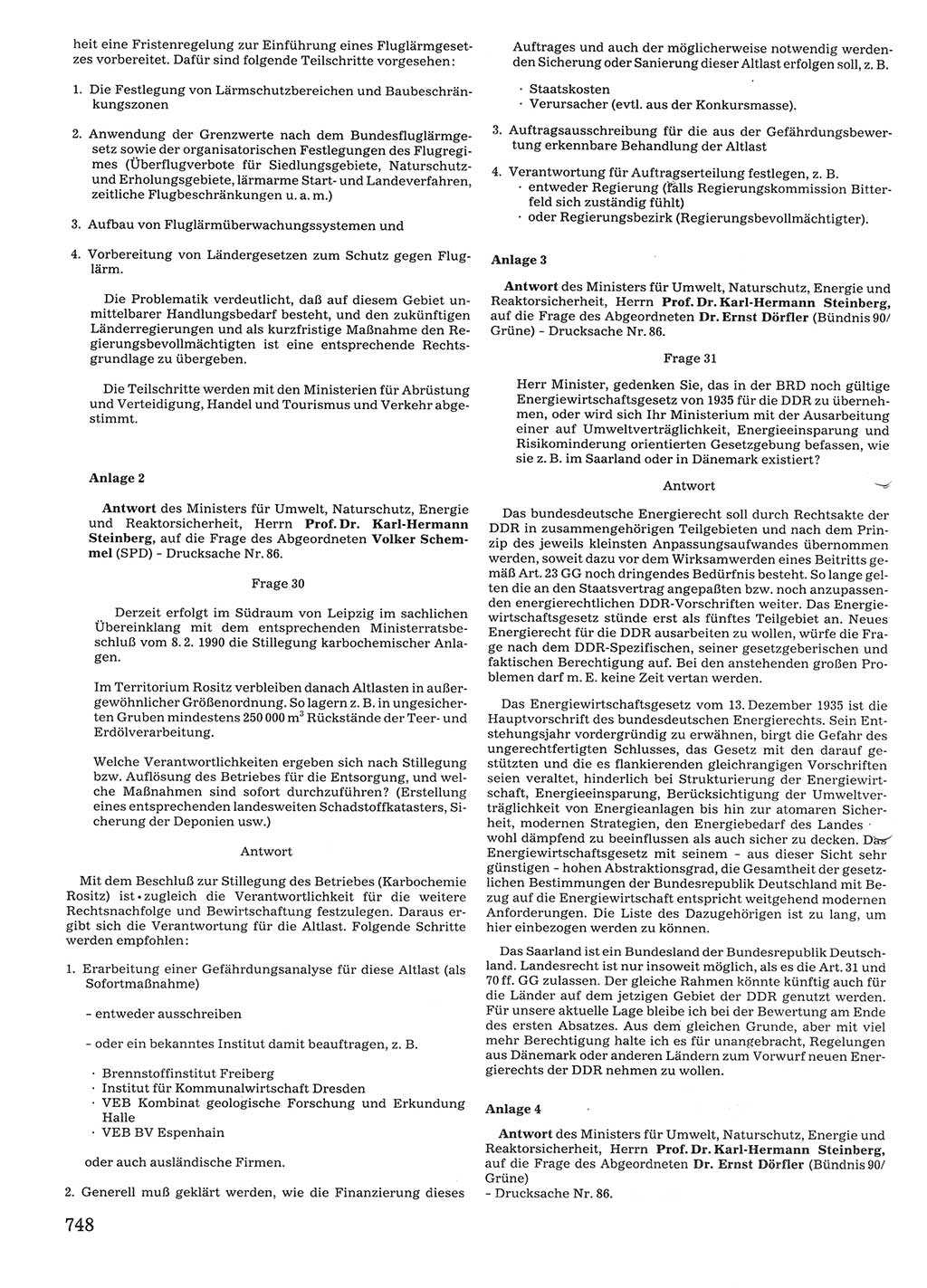 Tagungen der Volkskammer (VK) der Deutschen Demokratischen Republik (DDR), 10. Wahlperiode 1990, Seite 748 (VK. DDR 10. WP. 1990, Prot. Tg. 1-38, 5.4.-2.10.1990, S. 748)