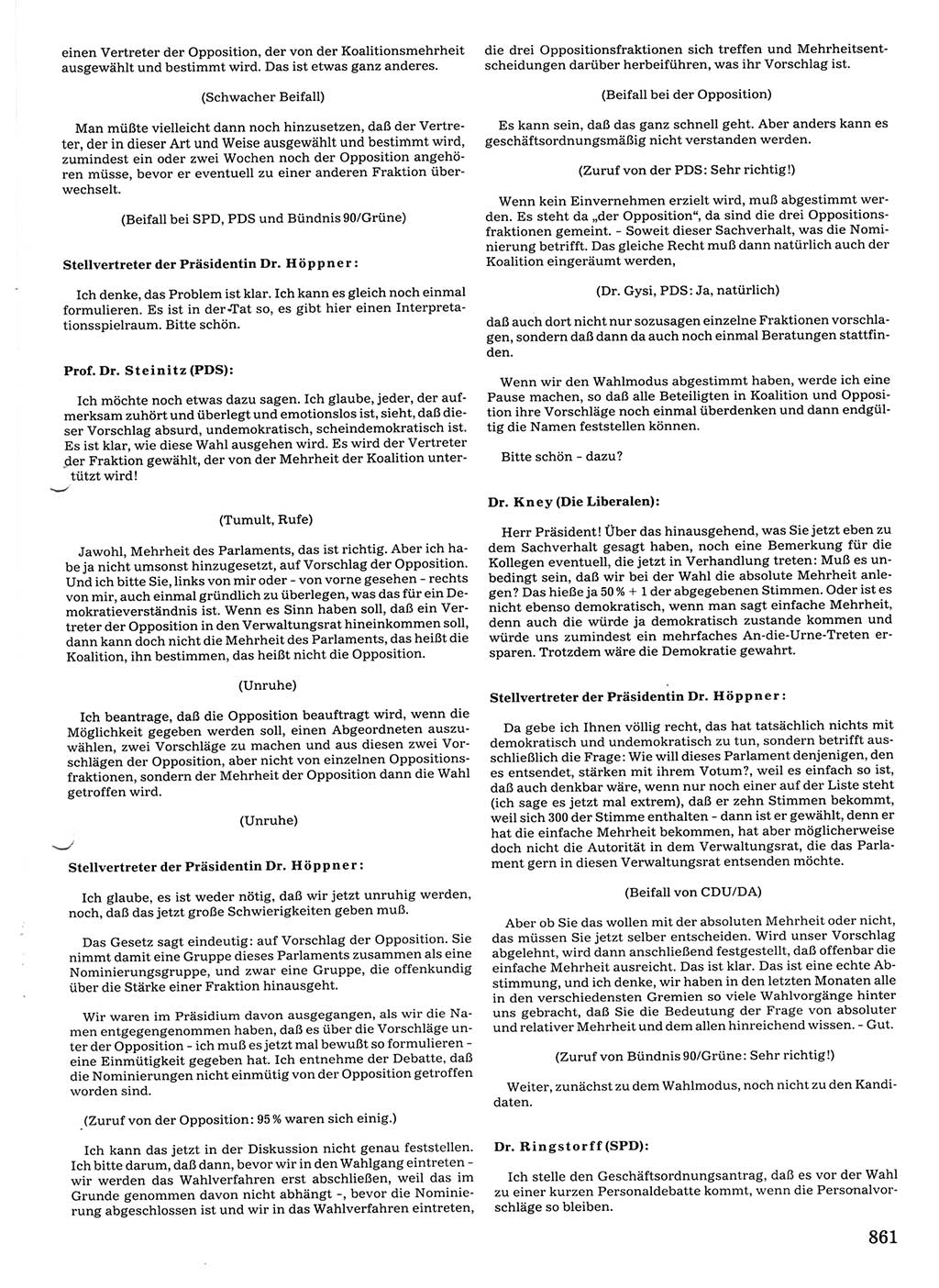 Tagungen der Volkskammer (VK) der Deutschen Demokratischen Republik (DDR), 10. Wahlperiode 1990, Seite 861 (VK. DDR 10. WP. 1990, Prot. Tg. 1-38, 5.4.-2.10.1990, S. 861)