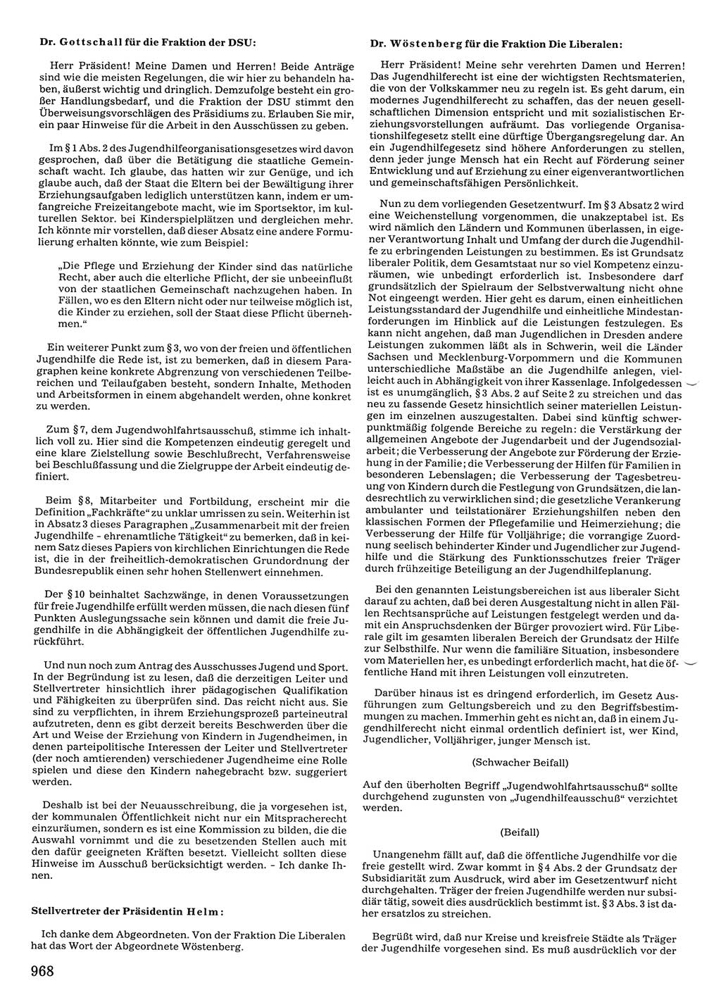 Tagungen der Volkskammer (VK) der Deutschen Demokratischen Republik (DDR), 10. Wahlperiode 1990, Seite 968 (VK. DDR 10. WP. 1990, Prot. Tg. 1-38, 5.4.-2.10.1990, S. 968)