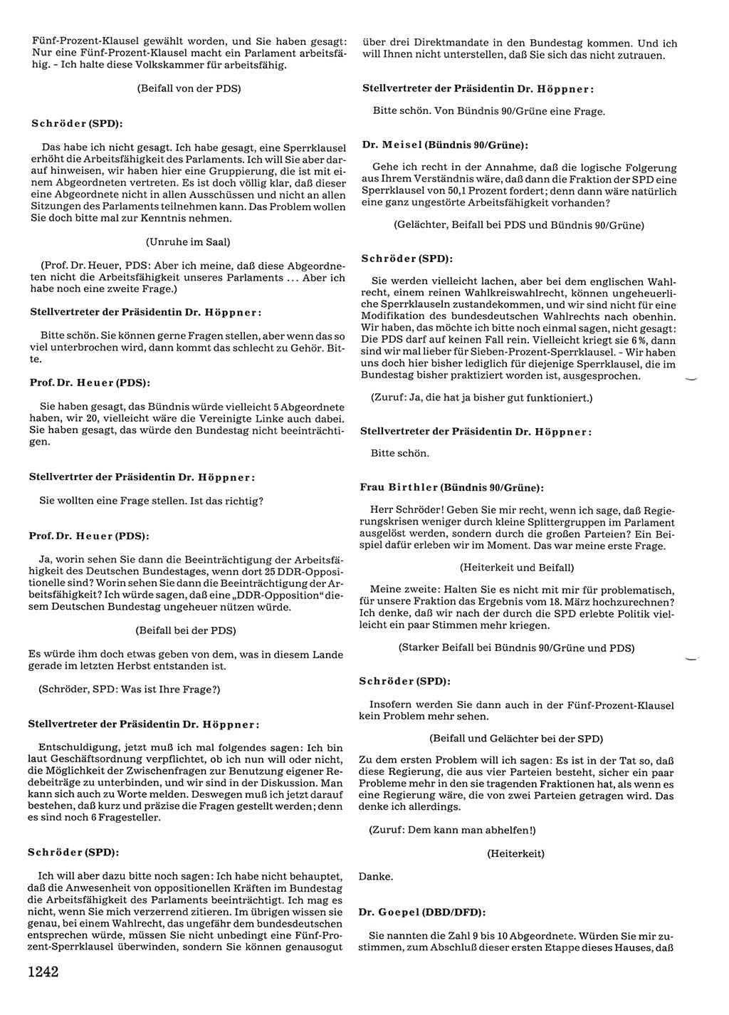 Tagungen der Volkskammer (VK) der Deutschen Demokratischen Republik (DDR), 10. Wahlperiode 1990, Seite 1242 (VK. DDR 10. WP. 1990, Prot. Tg. 1-38, 5.4.-2.10.1990, S. 1242)