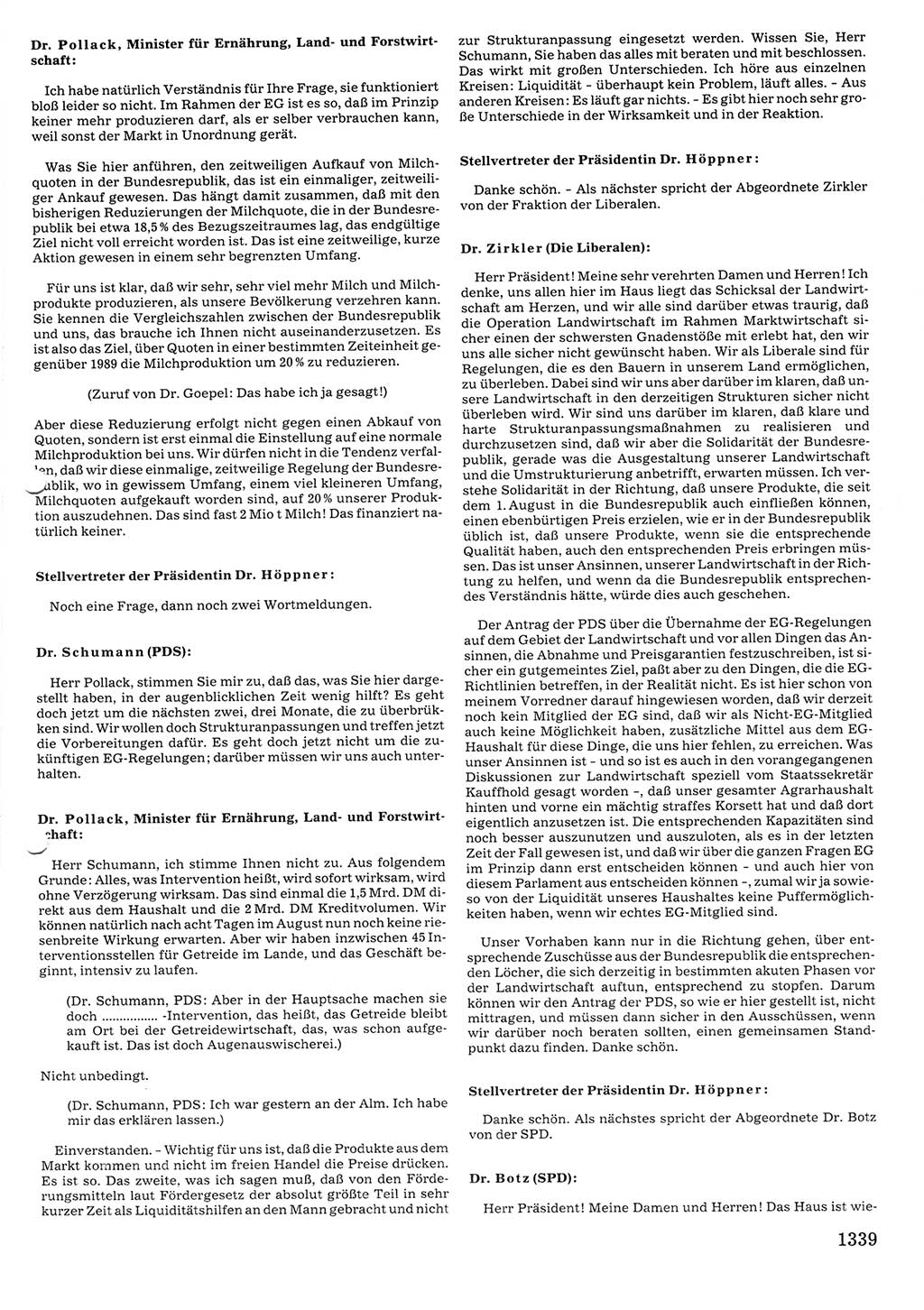 Tagungen der Volkskammer (VK) der Deutschen Demokratischen Republik (DDR), 10. Wahlperiode 1990, Seite 1339 (VK. DDR 10. WP. 1990, Prot. Tg. 1-38, 5.4.-2.10.1990, S. 1339)