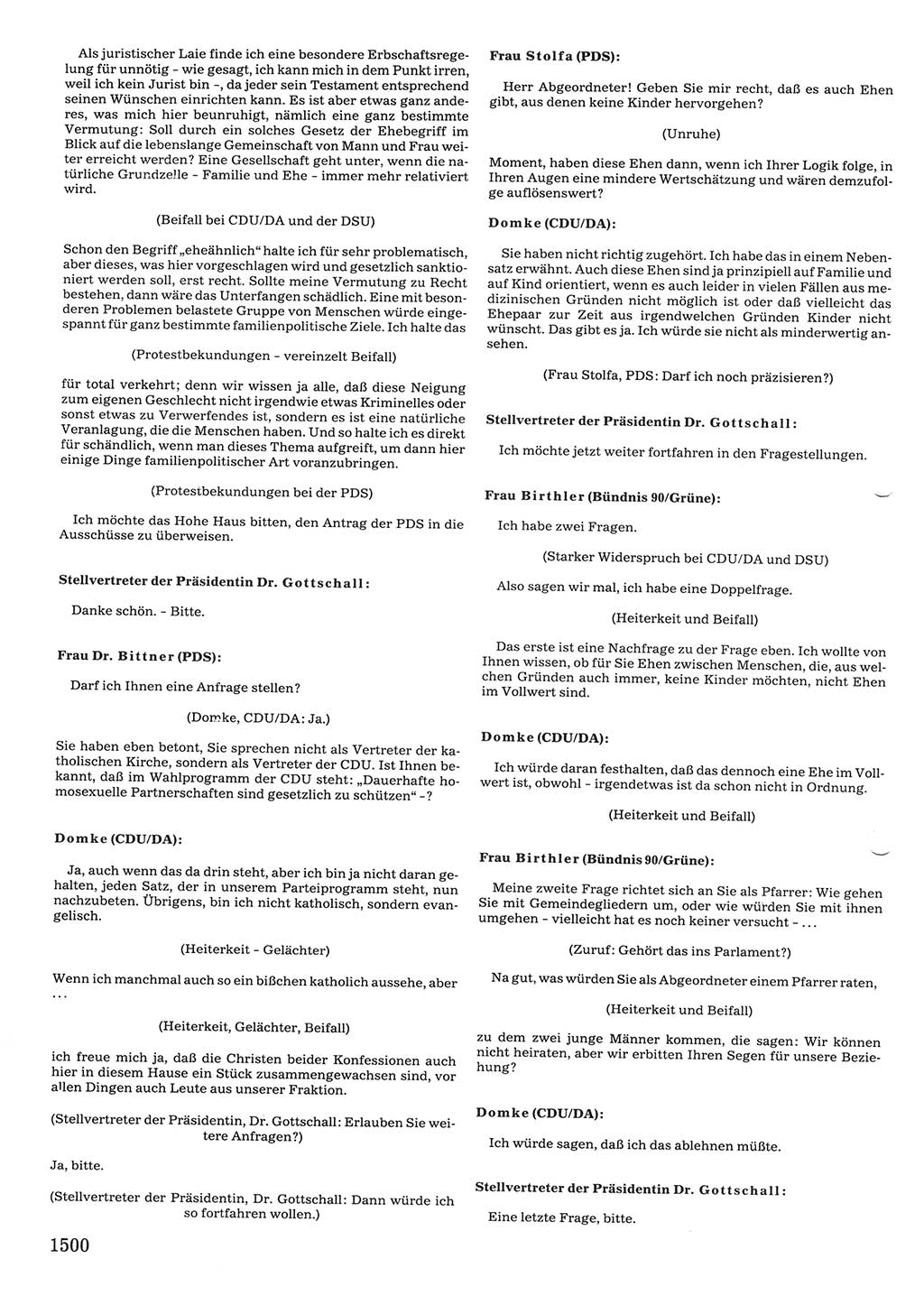 Tagungen der Volkskammer (VK) der Deutschen Demokratischen Republik (DDR), 10. Wahlperiode 1990, Seite 1500 (VK. DDR 10. WP. 1990, Prot. Tg. 1-38, 5.4.-2.10.1990, S. 1500)