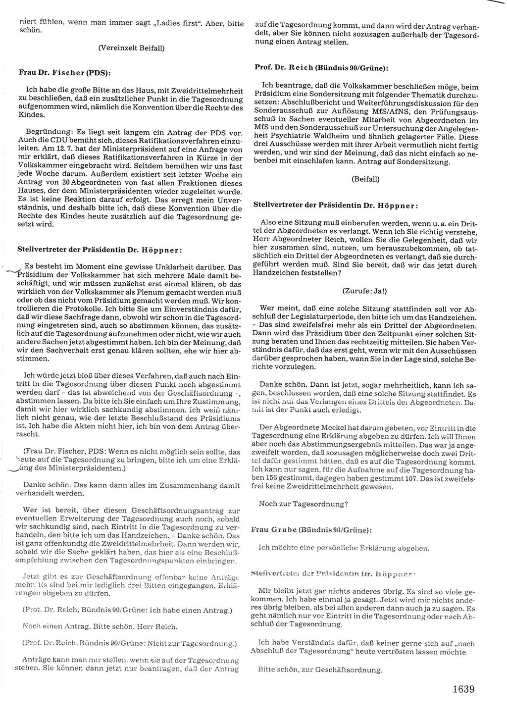 Tagungen der Volkskammer (VK) der Deutschen Demokratischen Republik (DDR), 10. Wahlperiode 1990, Seite 1639 (VK. DDR 10. WP. 1990, Prot. Tg. 1-38, 5.4.-2.10.1990, S. 1639)