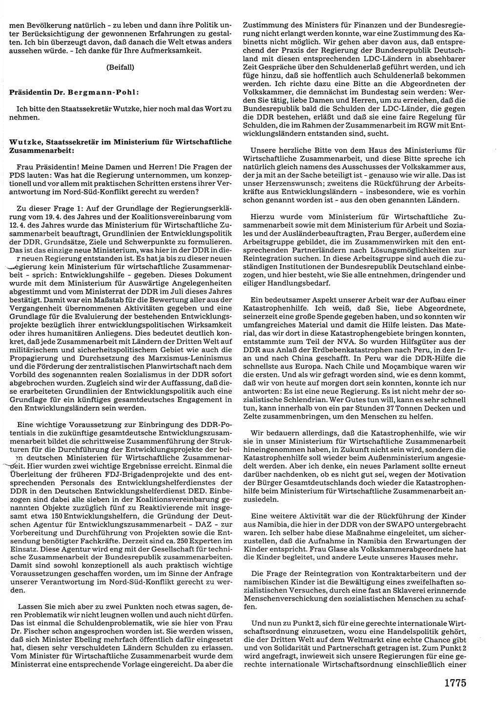 Tagungen der Volkskammer (VK) der Deutschen Demokratischen Republik (DDR), 10. Wahlperiode 1990, Seite 1775 (VK. DDR 10. WP. 1990, Prot. Tg. 1-38, 5.4.-2.10.1990, S. 1775)