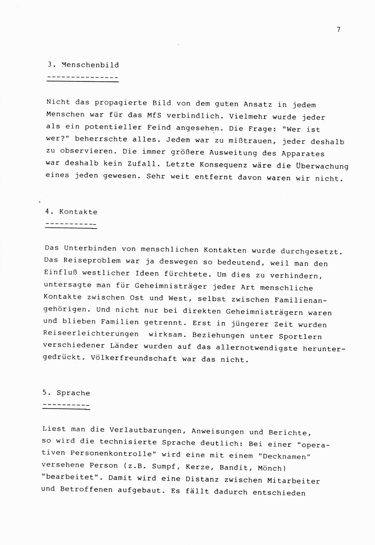 Zwie-Gespräch, Beiträge zur Bewältigung der Stasi-Vergangenheit [Deutsche Demokratische Republik (DDR)], Ausgabe Nr. 1, Berlin 1991, Seite 7 (Zwie-Gespr. Ausg. 1 1991, S. 7)