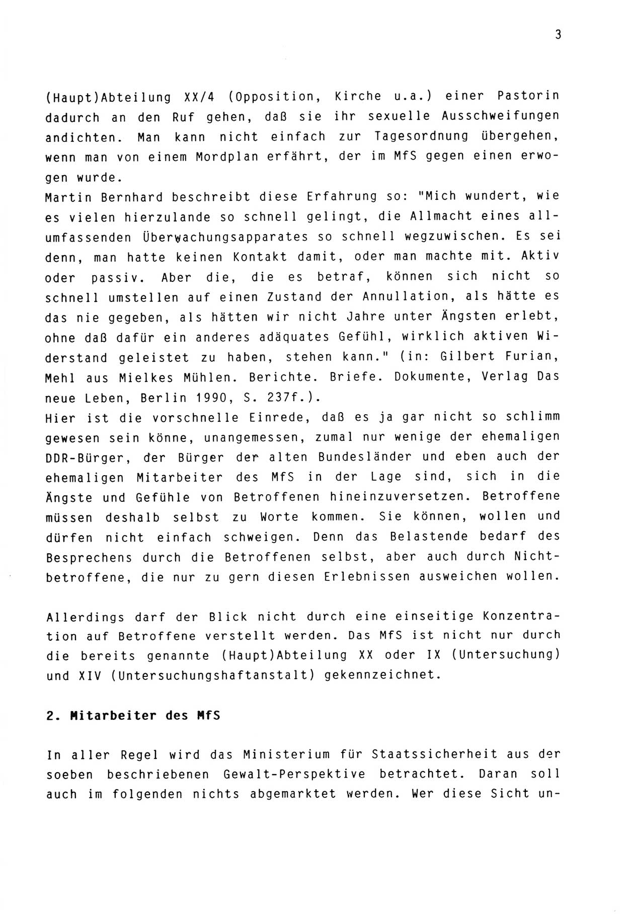 Zwie-Gespräch, Beiträge zur Aufarbeitung der Stasi-Vergangenheit [Deutsche Demokratische Republik (DDR)], Ausgabe Nr. 3, Berlin 1991, Seite 3 (Zwie-Gespr. Ausg. 3 1991, S. 3)