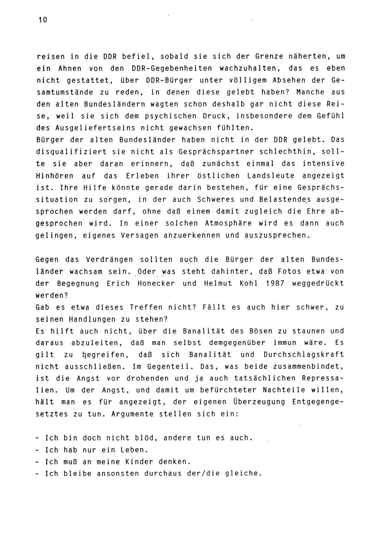 Zwie-Gespräch, Beiträge zur Aufarbeitung der Stasi-Vergangenheit [Deutsche Demokratische Republik (DDR)], Ausgabe Nr. 3, Berlin 1991, Seite 10 (Zwie-Gespr. Ausg. 3 1991, S. 10)