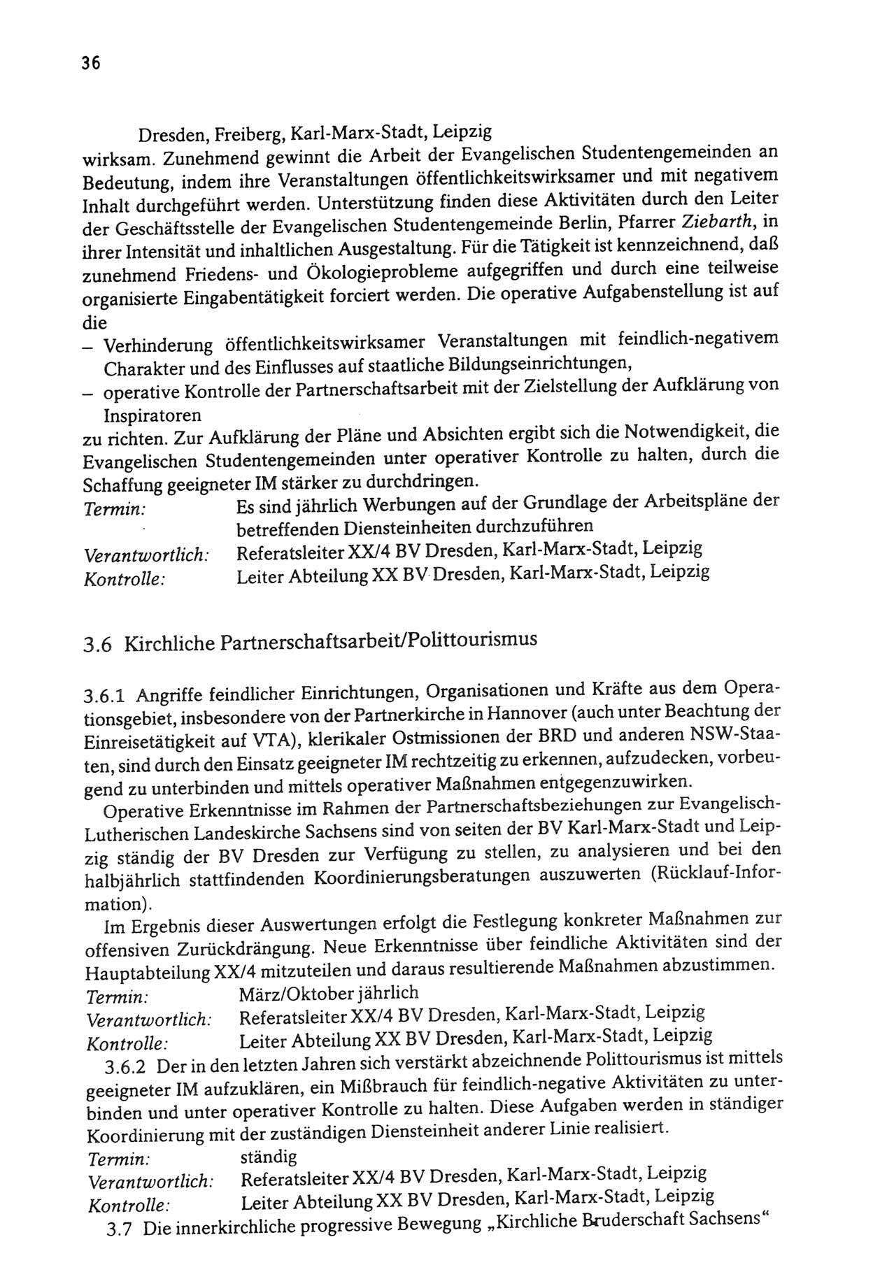 Zwie-Gespräch, Beiträge zur Aufarbeitung der Stasi-Vergangenheit [Deutsche Demokratische Republik (DDR)], Ausgabe Nr. 3, Berlin 1991, Seite 36 (Zwie-Gespr. Ausg. 3 1991, S. 36)