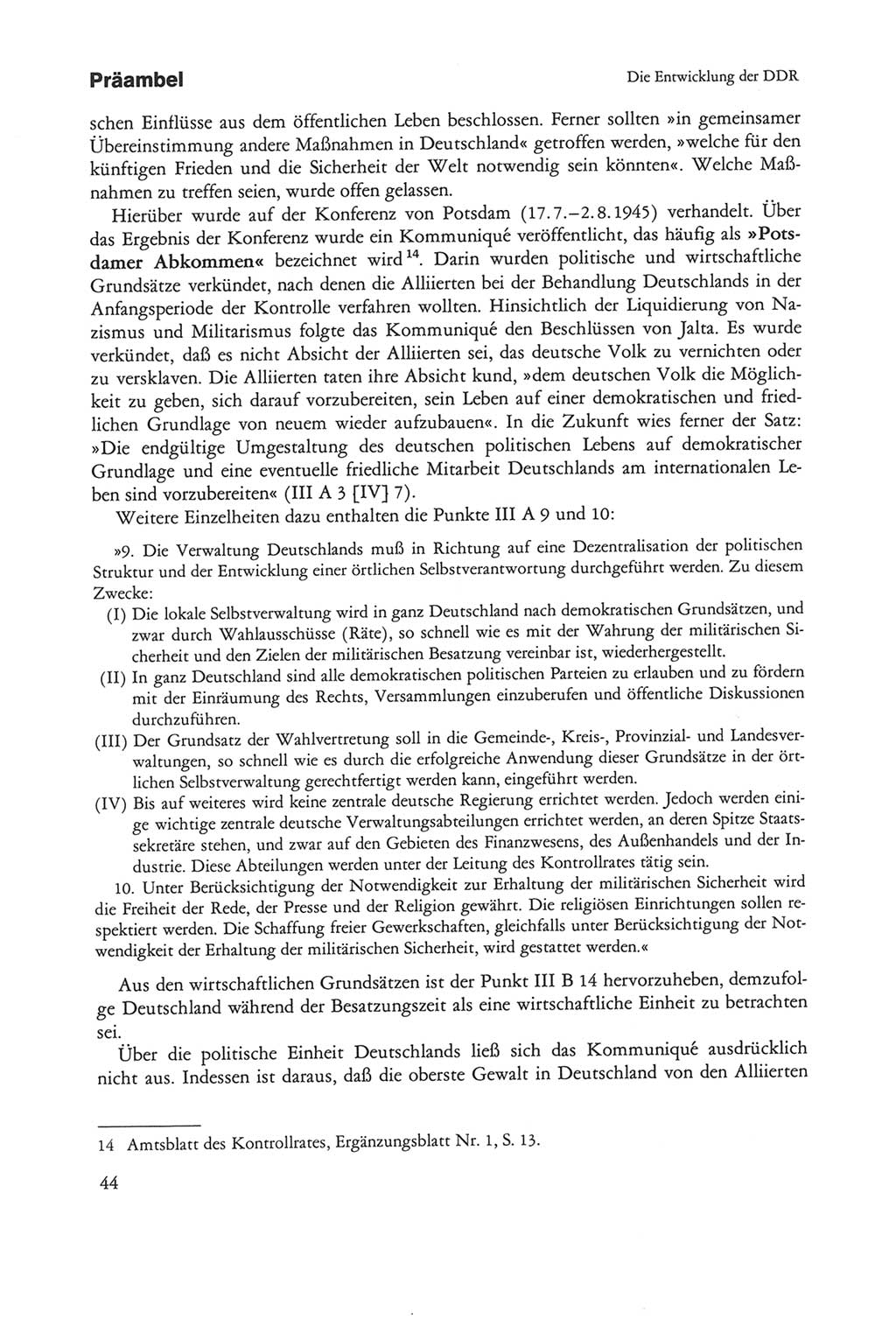 Die sozialistische Verfassung der Deutschen Demokratischen Republik (DDR), Kommentar mit einem Nachtrag 1997, Seite 44 (Soz. Verf. DDR Komm. Nachtr. 1997, S. 44)