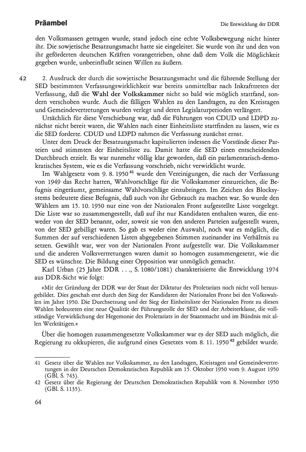 Die sozialistische Verfassung der Deutschen Demokratischen Republik (DDR), Kommentar mit einem Nachtrag 1997, Seite 64 (Soz. Verf. DDR Komm. Nachtr. 1997, S. 64)