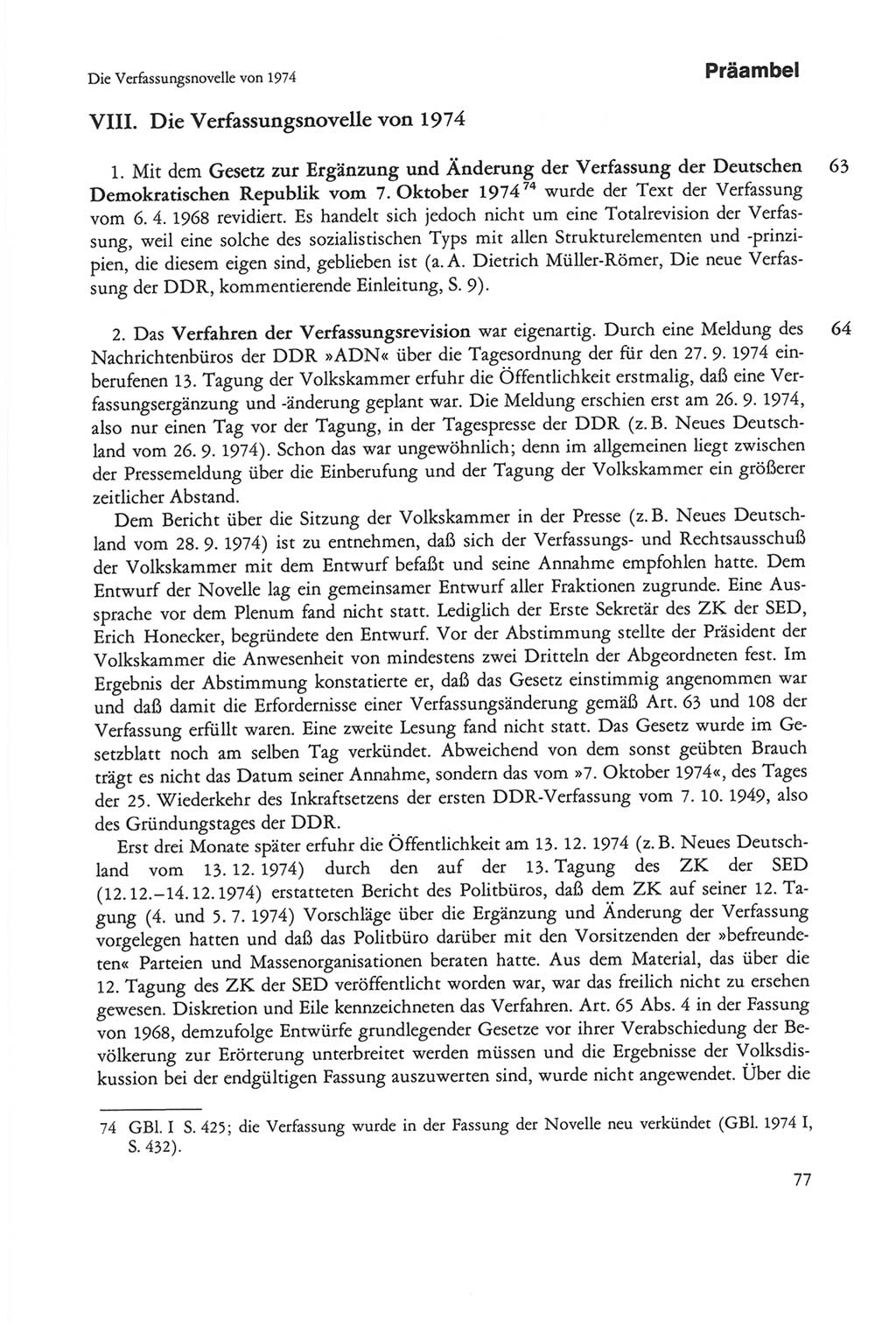 Die sozialistische Verfassung der Deutschen Demokratischen Republik (DDR), Kommentar mit einem Nachtrag 1997, Seite 77 (Soz. Verf. DDR Komm. Nachtr. 1997, S. 77)