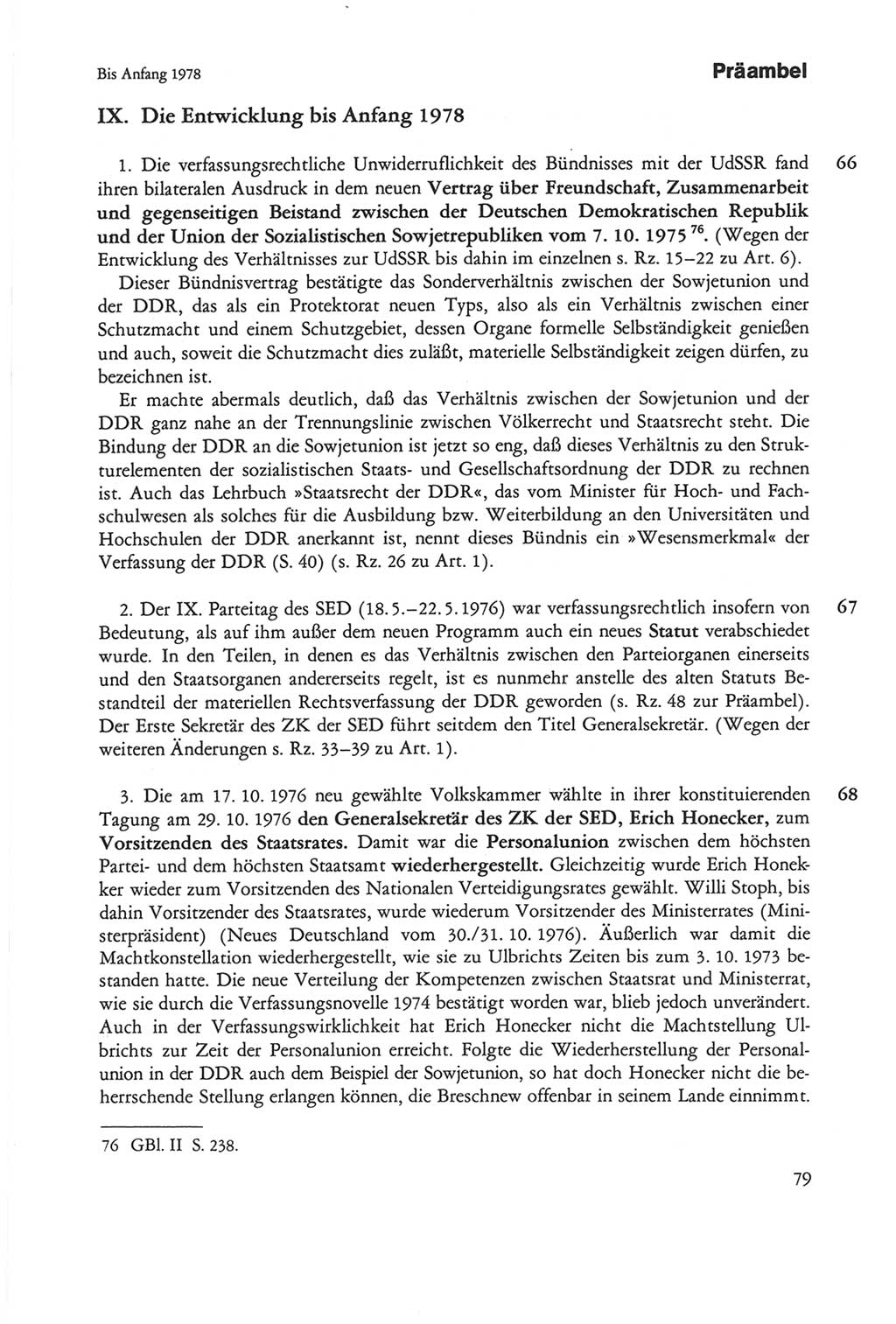 Die sozialistische Verfassung der Deutschen Demokratischen Republik (DDR), Kommentar mit einem Nachtrag 1997, Seite 79 (Soz. Verf. DDR Komm. Nachtr. 1997, S. 79)