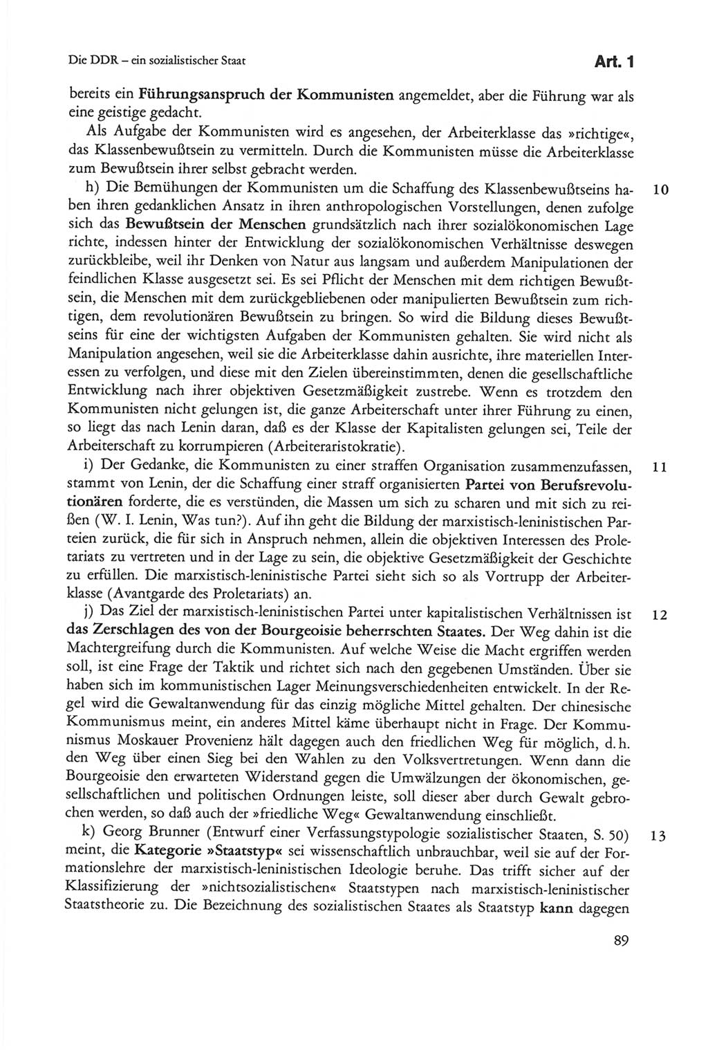 Die sozialistische Verfassung der Deutschen Demokratischen Republik (DDR), Kommentar mit einem Nachtrag 1997, Seite 89 (Soz. Verf. DDR Komm. Nachtr. 1997, S. 89)