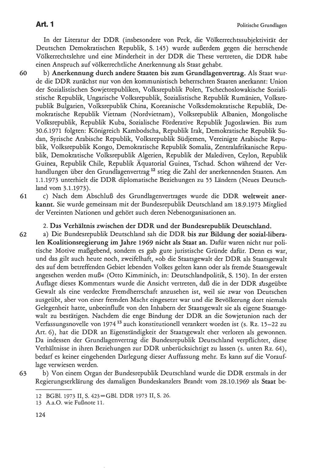 Die sozialistische Verfassung der Deutschen Demokratischen Republik (DDR), Kommentar mit einem Nachtrag 1997, Seite 124 (Soz. Verf. DDR Komm. Nachtr. 1997, S. 124)