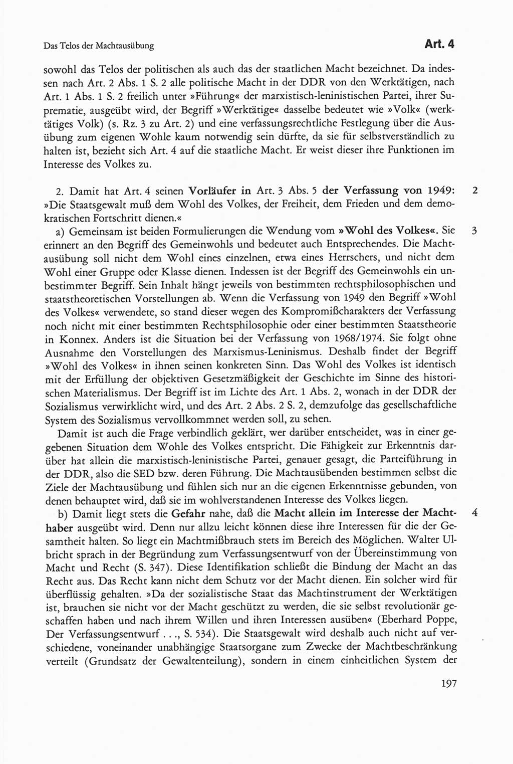 Die sozialistische Verfassung der Deutschen Demokratischen Republik (DDR), Kommentar mit einem Nachtrag 1997, Seite 197 (Soz. Verf. DDR Komm. Nachtr. 1997, S. 197)