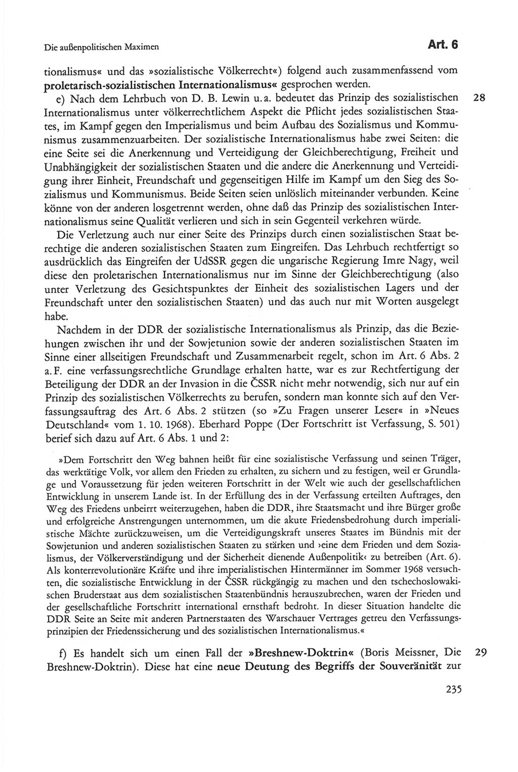 Die sozialistische Verfassung der Deutschen Demokratischen Republik (DDR), Kommentar mit einem Nachtrag 1997, Seite 235 (Soz. Verf. DDR Komm. Nachtr. 1997, S. 235)