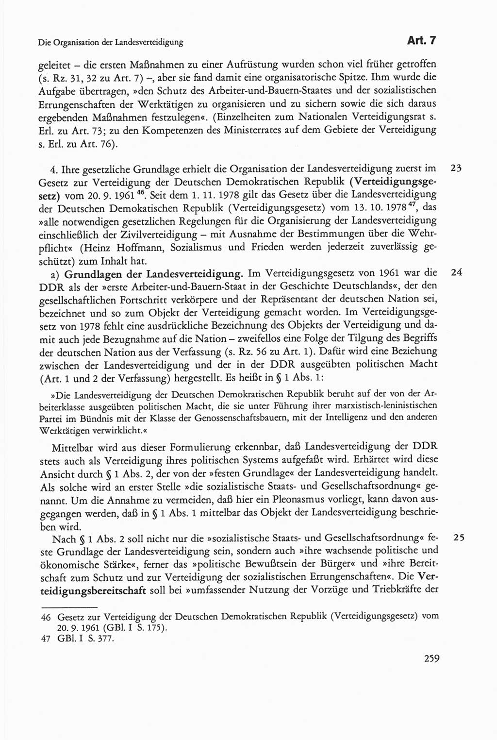 Die sozialistische Verfassung der Deutschen Demokratischen Republik (DDR), Kommentar mit einem Nachtrag 1997, Seite 259 (Soz. Verf. DDR Komm. Nachtr. 1997, S. 259)
