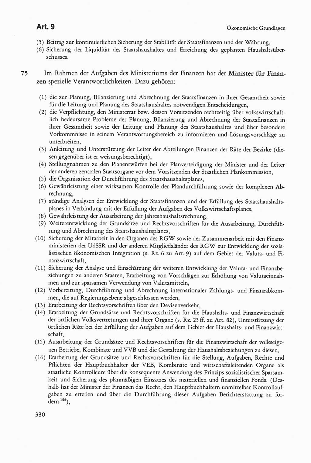 Die sozialistische Verfassung der Deutschen Demokratischen Republik (DDR), Kommentar mit einem Nachtrag 1997, Seite 330 (Soz. Verf. DDR Komm. Nachtr. 1997, S. 330)