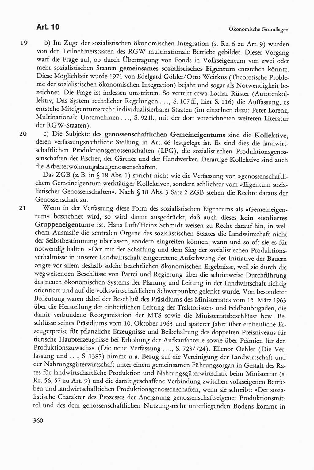 Die sozialistische Verfassung der Deutschen Demokratischen Republik (DDR), Kommentar mit einem Nachtrag 1997, Seite 360 (Soz. Verf. DDR Komm. Nachtr. 1997, S. 360)