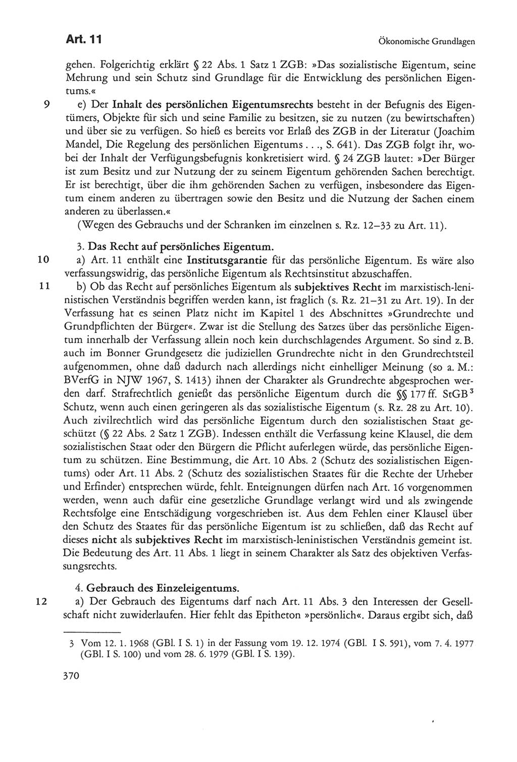 Die sozialistische Verfassung der Deutschen Demokratischen Republik (DDR), Kommentar mit einem Nachtrag 1997, Seite 370 (Soz. Verf. DDR Komm. Nachtr. 1997, S. 370)