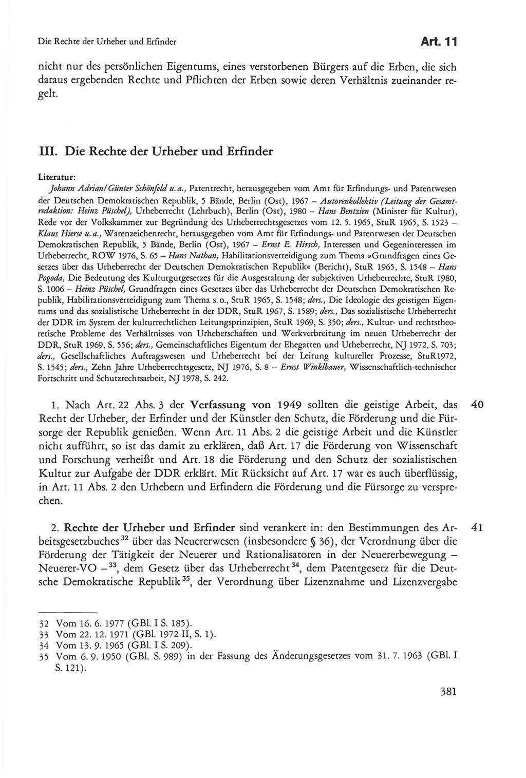 Die sozialistische Verfassung der Deutschen Demokratischen Republik (DDR), Kommentar mit einem Nachtrag 1997, Seite 381 (Soz. Verf. DDR Komm. Nachtr. 1997, S. 381)
