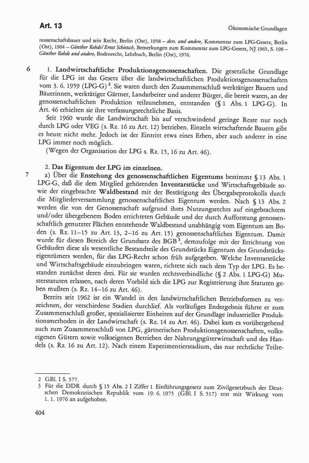 Die sozialistische Verfassung der Deutschen Demokratischen Republik (DDR), Kommentar mit einem Nachtrag 1997, Seite 404 (Soz. Verf. DDR Komm. Nachtr. 1997, S. 404)