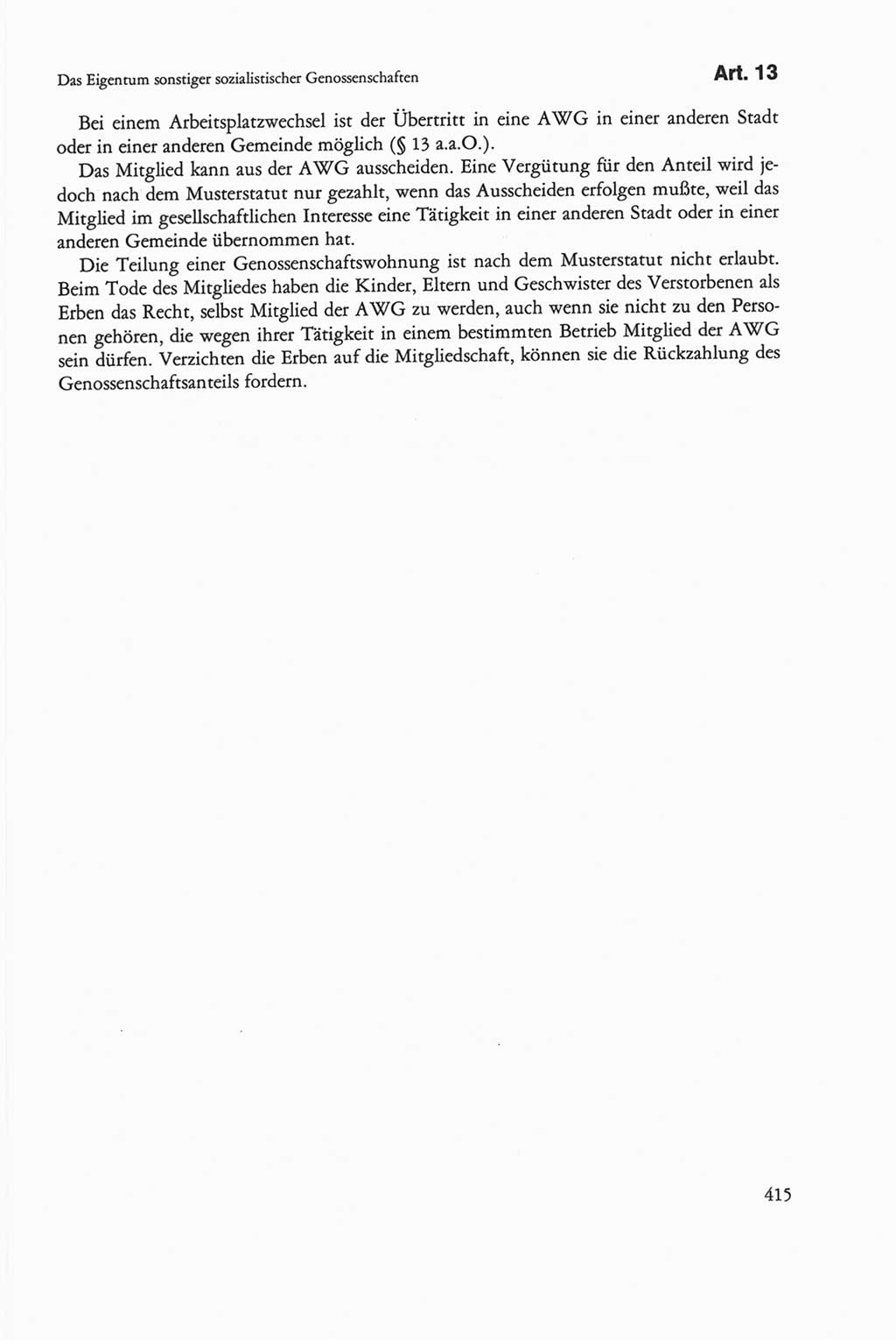 Die sozialistische Verfassung der Deutschen Demokratischen Republik (DDR), Kommentar mit einem Nachtrag 1997, Seite 415 (Soz. Verf. DDR Komm. Nachtr. 1997, S. 415)