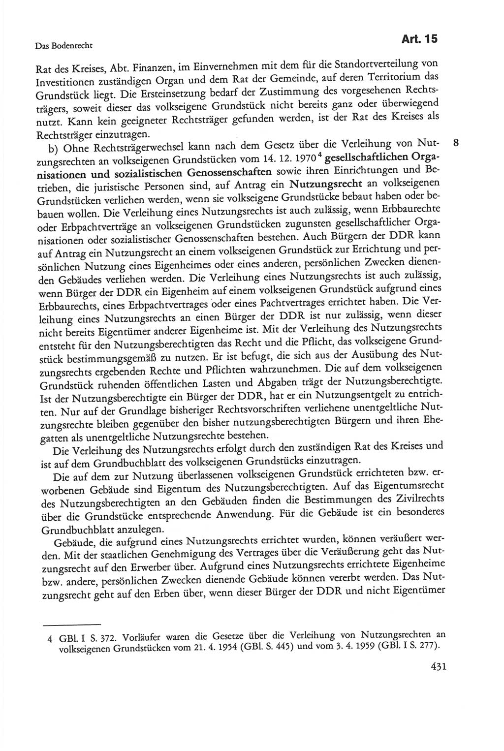 Die sozialistische Verfassung der Deutschen Demokratischen Republik (DDR), Kommentar mit einem Nachtrag 1997, Seite 431 (Soz. Verf. DDR Komm. Nachtr. 1997, S. 431)