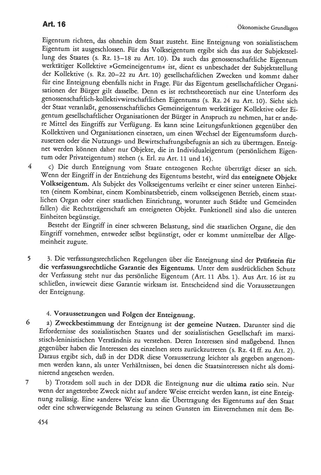 Die sozialistische Verfassung der Deutschen Demokratischen Republik (DDR), Kommentar mit einem Nachtrag 1997, Seite 454 (Soz. Verf. DDR Komm. Nachtr. 1997, S. 454)