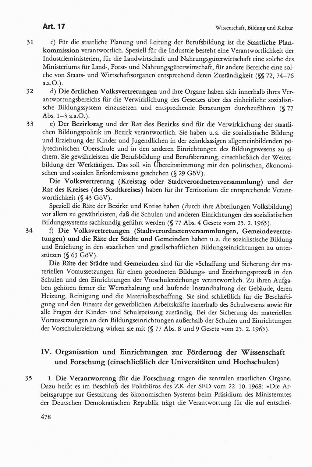 Die sozialistische Verfassung der Deutschen Demokratischen Republik (DDR), Kommentar mit einem Nachtrag 1997, Seite 478 (Soz. Verf. DDR Komm. Nachtr. 1997, S. 478)