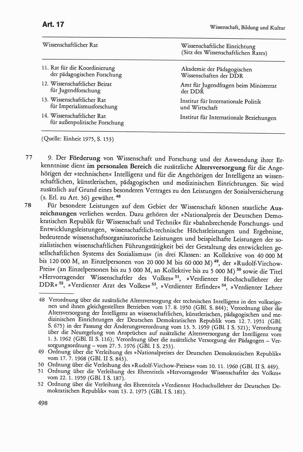 Die sozialistische Verfassung der Deutschen Demokratischen Republik (DDR), Kommentar mit einem Nachtrag 1997, Seite 498 (Soz. Verf. DDR Komm. Nachtr. 1997, S. 498)